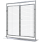 Double-leaf mobile fence door | with handle inside and outside